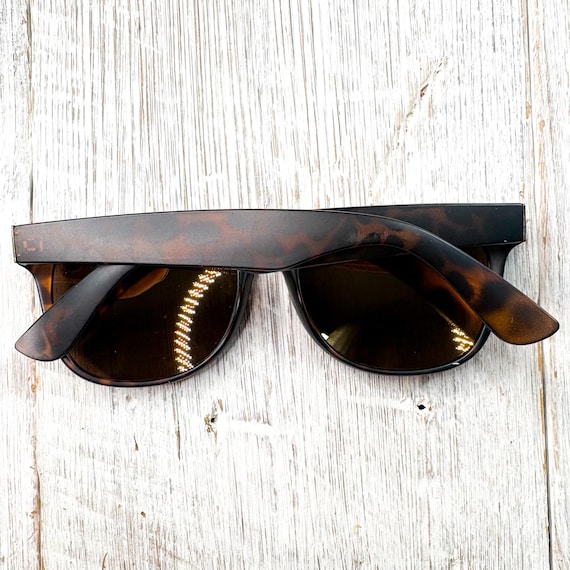 Flat-Top Tortoise-Shell Sunglasses with Green Mir… - image 7