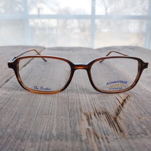 thin square glasses frames 90s fashion unisex/men/women translucent medium brown fashion accessories vintage accessory