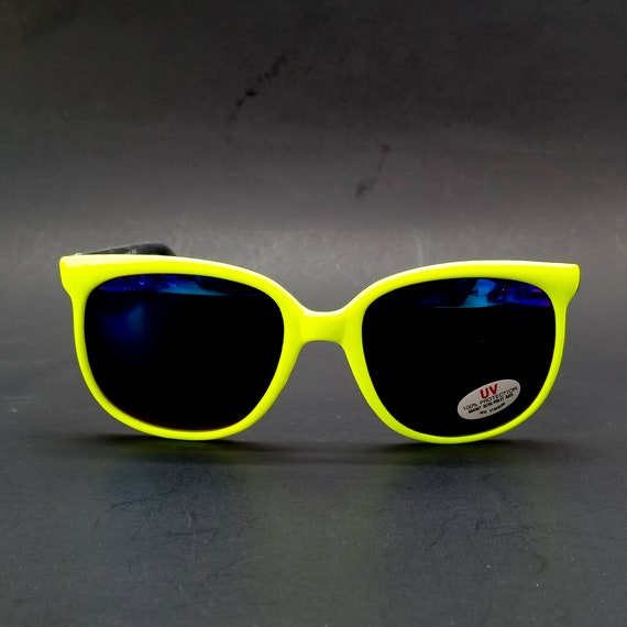 round sunglasses yellow black nylon sunglasses vi… - image 7