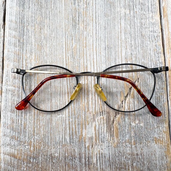 ヴィンテージラウンド眼鏡フレーム：ブラウンデミ/ブロンズユニ