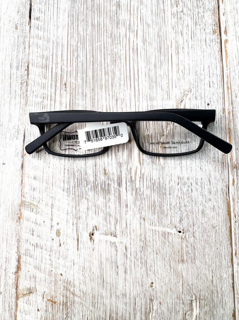 Matte Black Square Eyeglass Frames: 90s Deadstock Vintage, 50[]17-138 ...