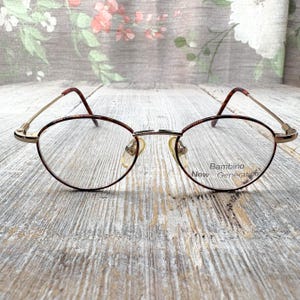 kids eyeglass frames only light gold tortoise round eyeglasses child/children/boy/girl glasses vintage/deadstock/nos prescription eyewear