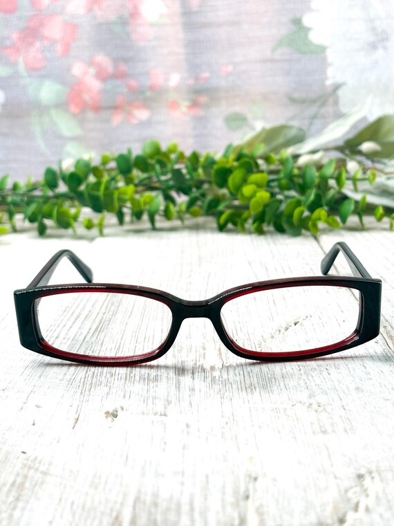 Rectangular Brown Eyeglasses: Vintage Eyeglasses … - image 3