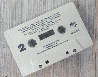1985 cassette tape THE WRESTLING ALBUM wwf commentary Vince McMahon, Gene Okerlund, Jesse Ventura cbs records Hulk Hogan Rowdy Roddy Piper