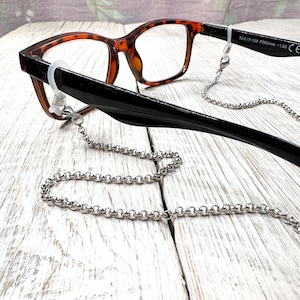 Stainless Steel Eyeglass Chain | Earbuds Loop Chain | Necklace for Glasses | Sunglasses Holder (27in) image 14