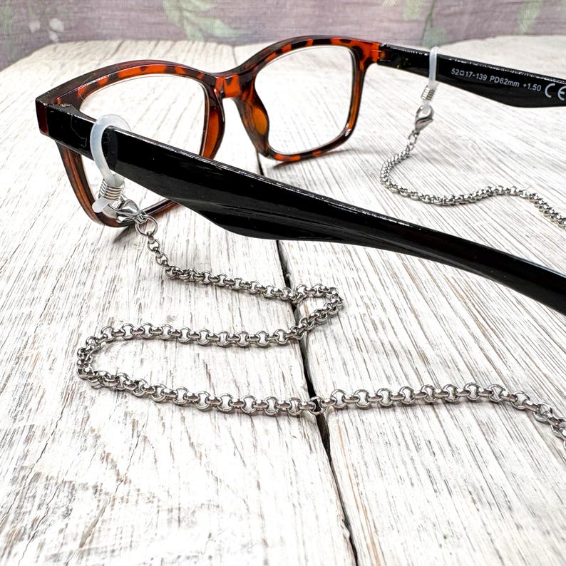 Stainless Steel Eyeglass Chain | Earbuds Loop Chain | Necklace for Glasses | Sunglasses Holder (27in) image 14