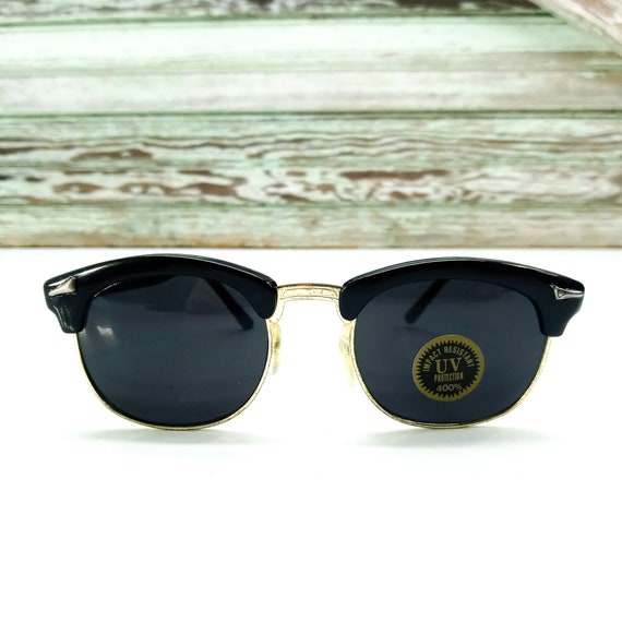 vintage sunglasses, clubmaster sunglasses NOS sun… - image 2