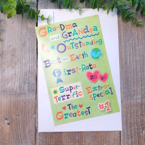 Feliz Día de los Abuelos, abuela/abuelo/abuela/abuelo, tarjeta de felicitación americana linda y dulce, hecha en EE. UU.