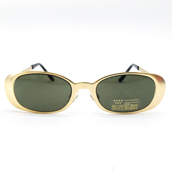 90s gold sunglasses vintage elvis sunglasses retr… - image 3