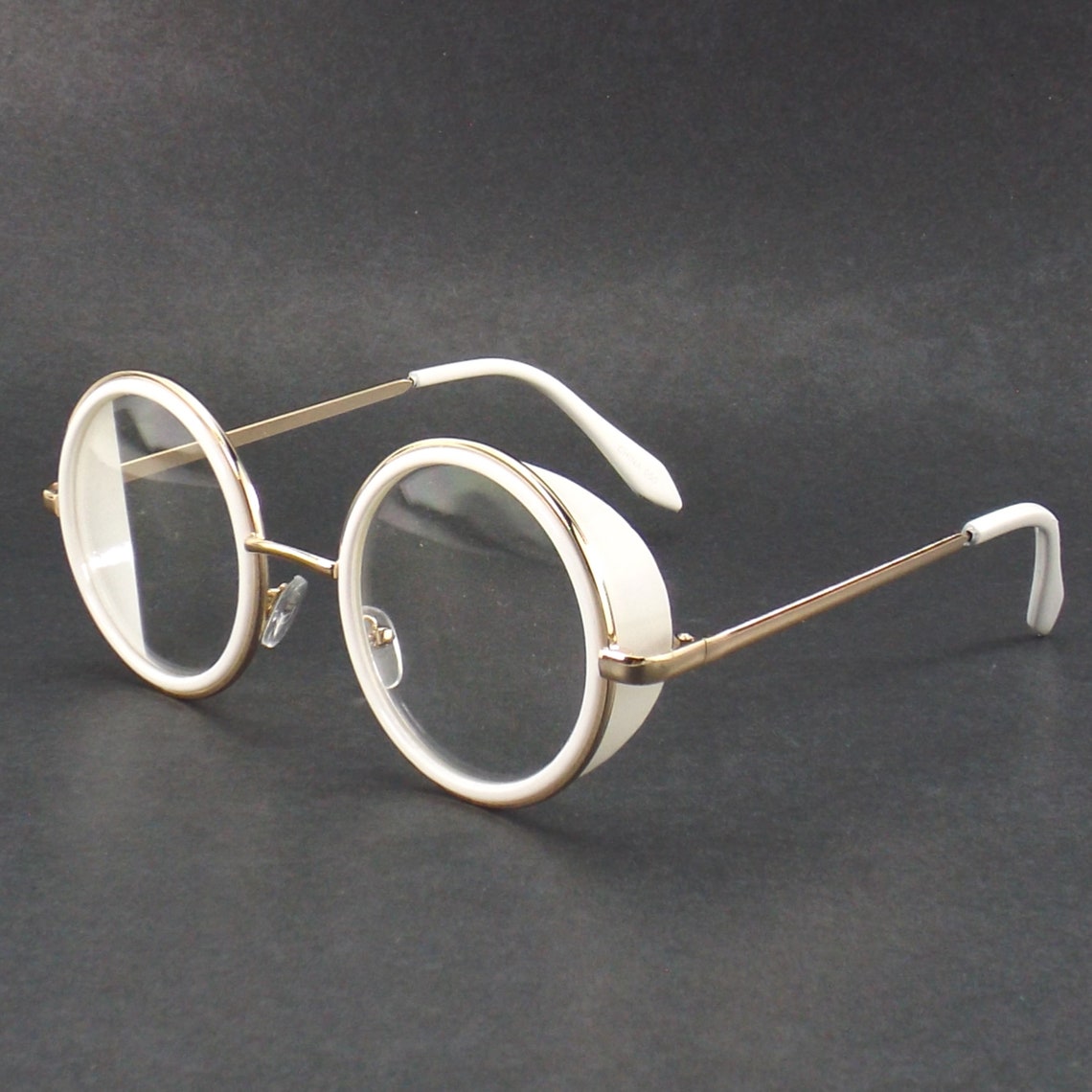 90s fake eyeglasses clear lens glasses oversize round Etsy