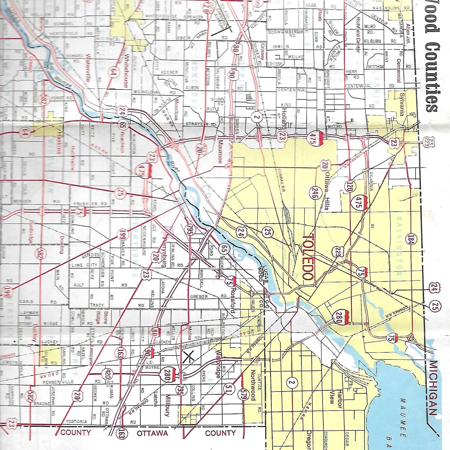 Toledo Ohio map city street map vintage wall decor Etsy