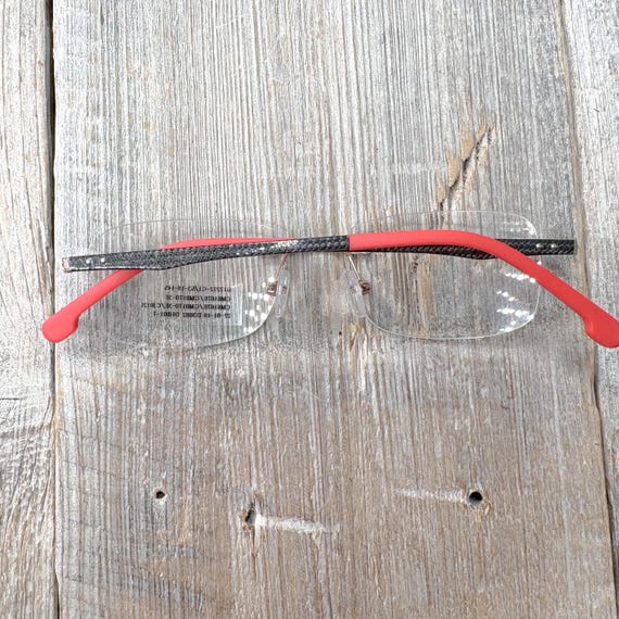 Rimless Eyeglass Frames: Gold, Black & Coral - 19… - image 6