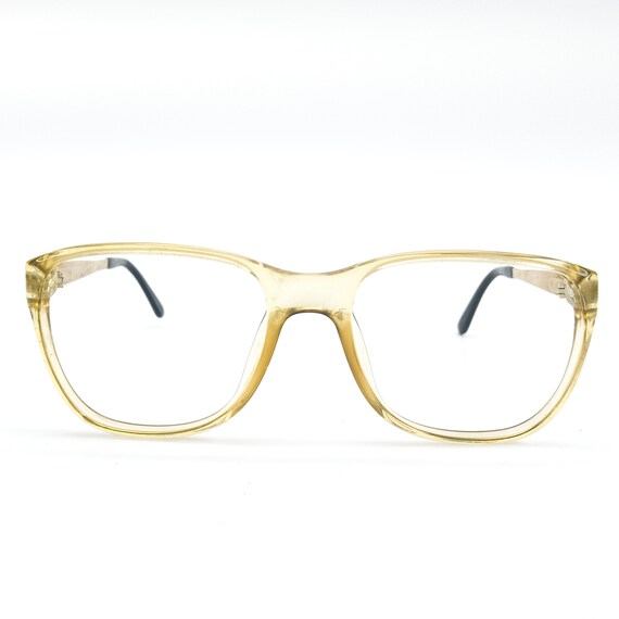 1990s large round eyeglasses gold vintage eye glasses… Gem