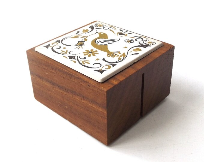 Vintage 1960's Postage Stamp Holder Wood Box Postal Mail Etsy