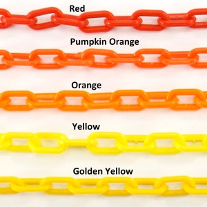 24 plastic chain necklace paperclip colorful chain necklace, black, pink, blue, green, orange, red, yellow, purple, white, grey, brown 1pc image 4