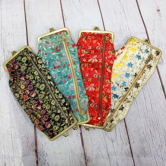 black multi brocade eyeglasses case vintage eyegl… - image 7