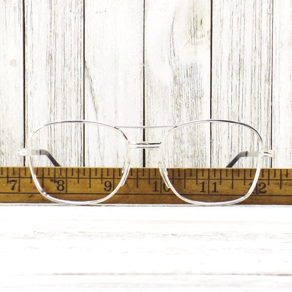 square aviator eyeglasses silver frames | mohawk - image 7