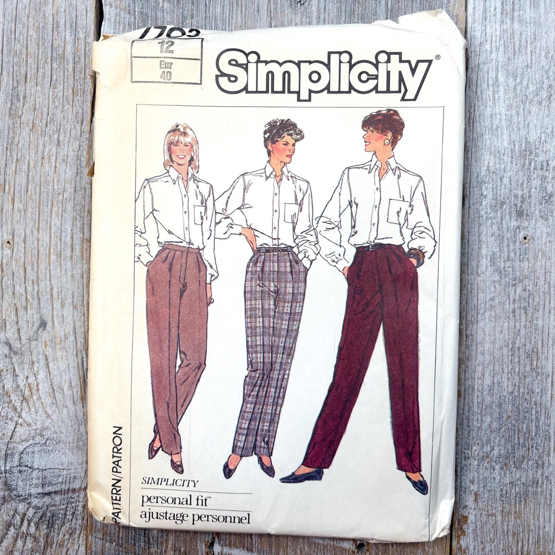 Vintage Simplicity Sewing Pattern 7703: Women's Proportionate Pants ...