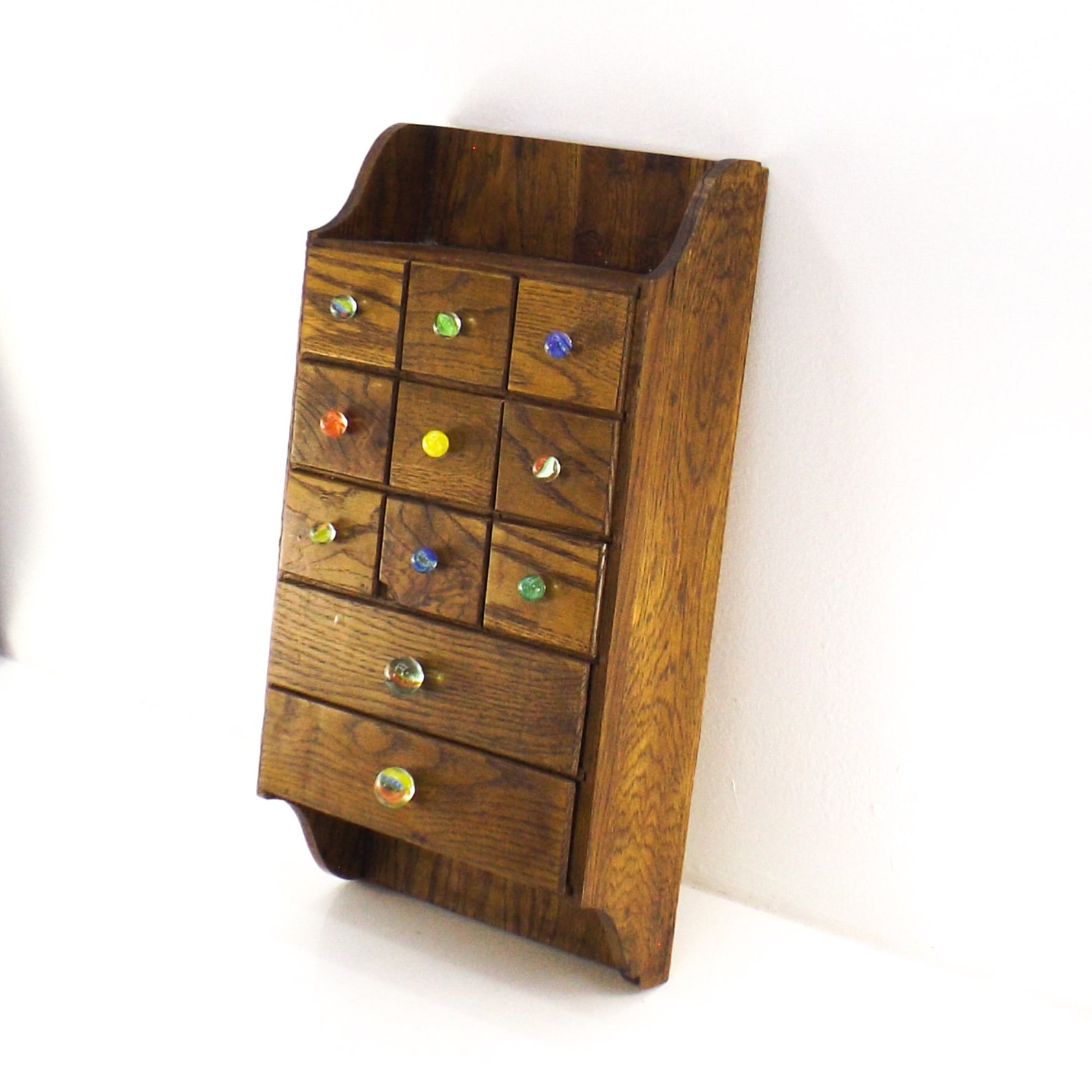 Vintage Hanging Wood Box of Drawers Storage Container Etsy