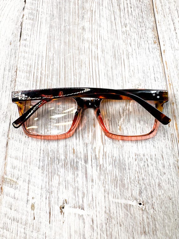Tortoise-Shell Reading Glasses +1.75: Square Chun… - image 7