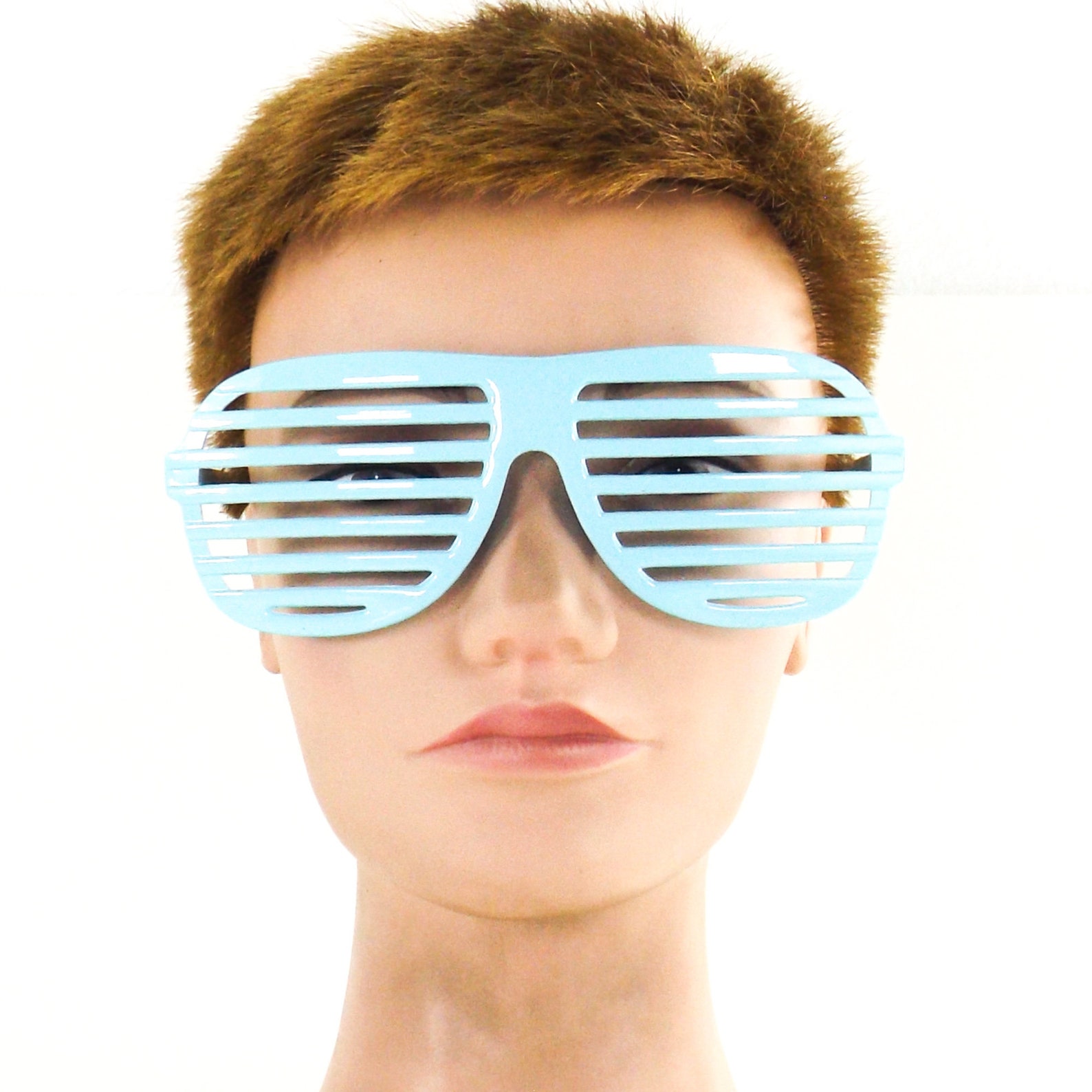 Oversized shutter sunglasses light blue sun glasses with polka Etsy