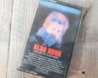 1983 cassette tape ALDO NOVA Subject, Portrait Records music, 1980s rock band