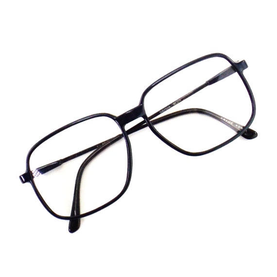 vintage navy blue square eyeglasses oversize eye g