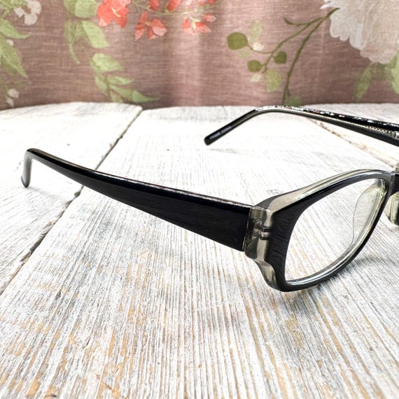 Kids Rectangle Eyeglass Frames: Black & Clear Vin… - image 2