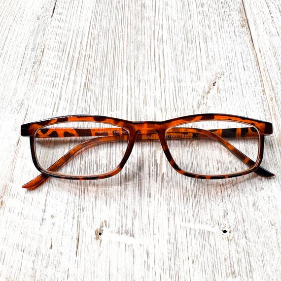 Tortoise-Shell Reading Glasses: Rectangular Plast… - image 6