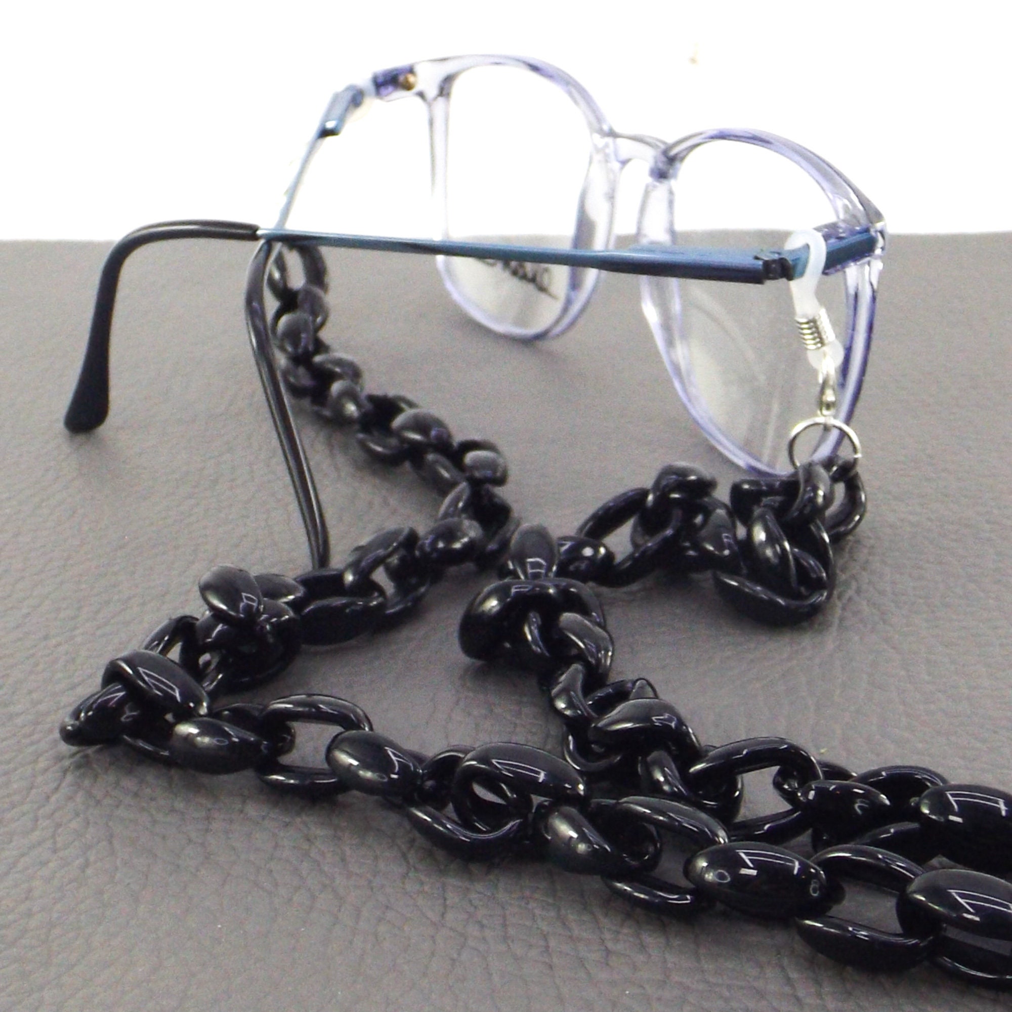 Circle link chunky acrylic chain glasses chain eyeglass Etsy