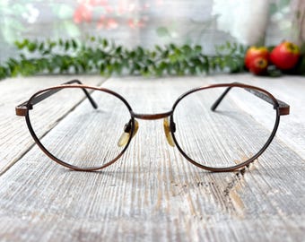 Vintage Copper Round Eyeglass Frames: 1990s Deadstock