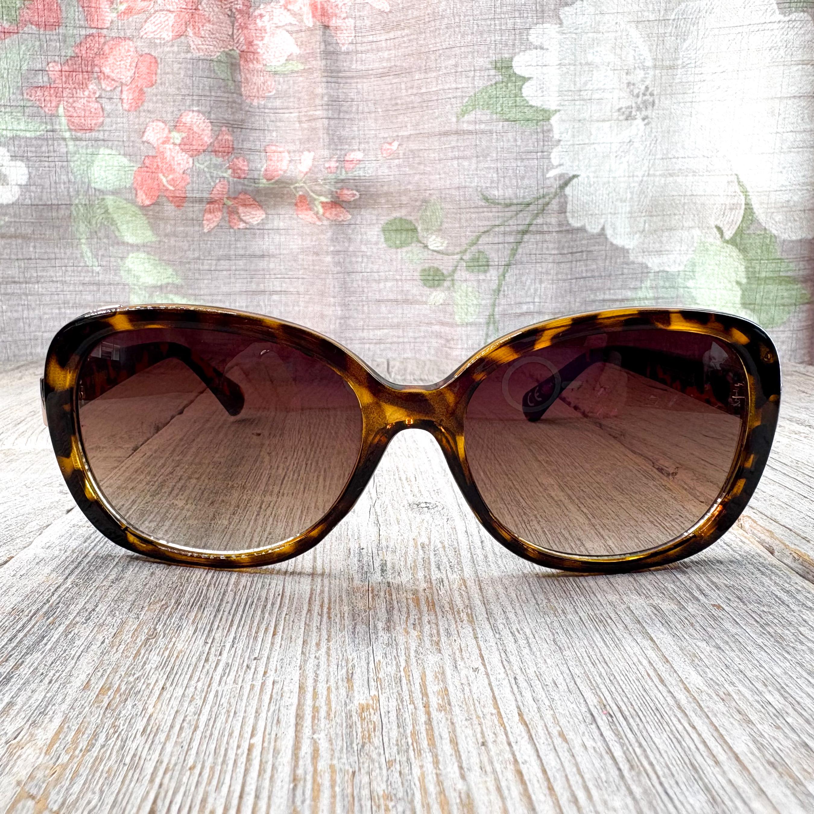 Polarized Sunglasses for Women, Tortoise Shell Retro Square Frame Shady Rays Mosaic Tortoise - Women main image 2