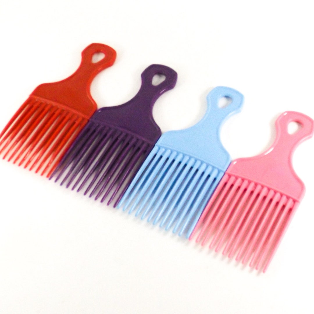 Vintage Detangling Hair Pick Comb 80s NOS Unbreakable Nylon Plastic