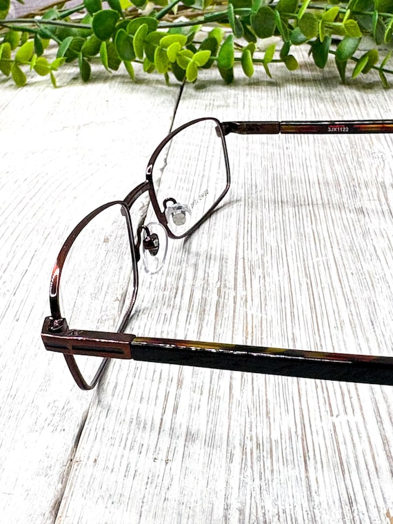 Copper Rectangular Prescription Eyeglasses: 90's … - image 4