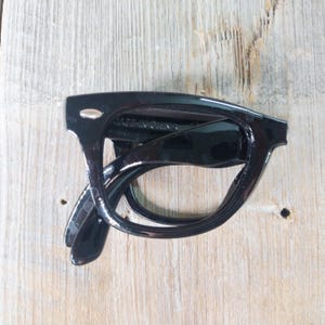 folding glasses frame only black square eyewear fashion accessories party/costume/rave/festival/anime/fun/novelty unisex/men/women accessory