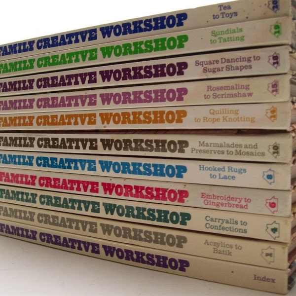 The Creative Family Workshop Collection of Books Volumes 1, 4, 6, 8, 10, 14, 15, 18, 19, 20 and the Index