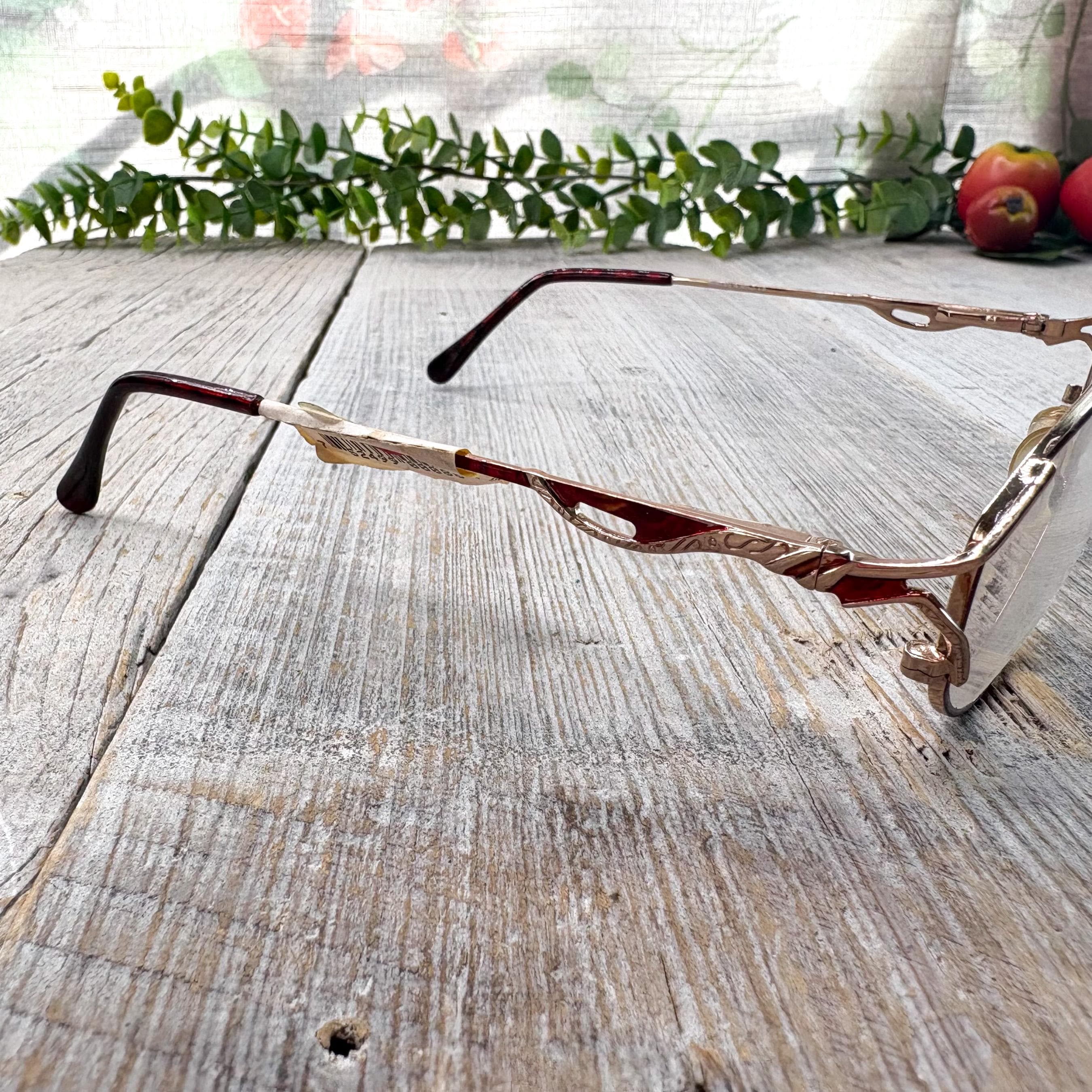 Vintage Gold & Brown Eyeglass Frames 54[]17/135 - Unisex 