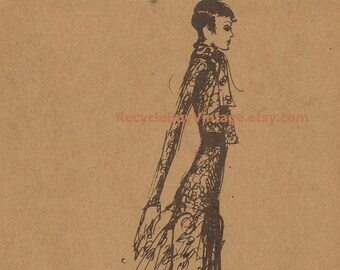 vintage. 70s. art. print. drawing. fashion. illustration. artwork. home decor. retro. fashion illustration. fashion sketch. fashion wall art