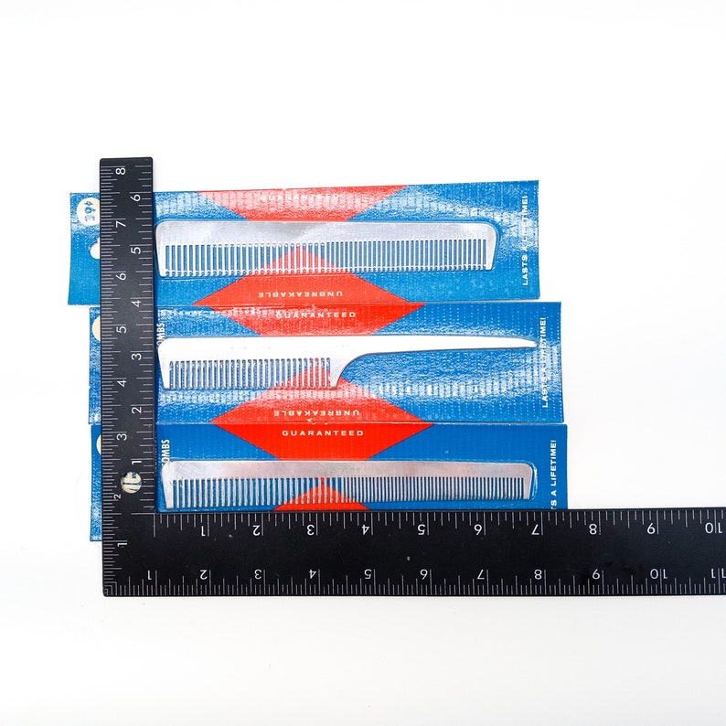 NOS Vintage Aluminum Hair Comb: Rat Tail, Barber Comb - Etsy