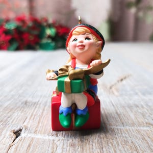curious the elf ornament hallmark keepsake collectors club retired 2002 christmas tree decoration collectible original box presents package