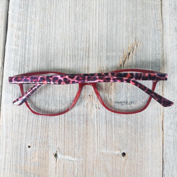 Burgundy Tortoiseshell Cat-Eye Glasses Frames - V… - image 5