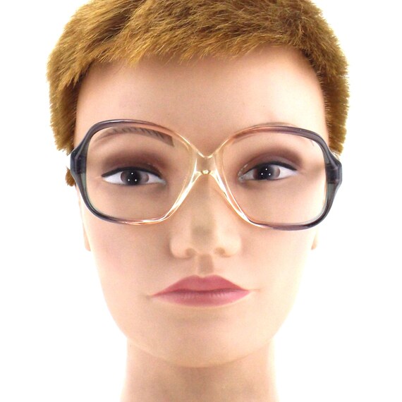 vintage eyeglasses for women pink and blue square… - image 7