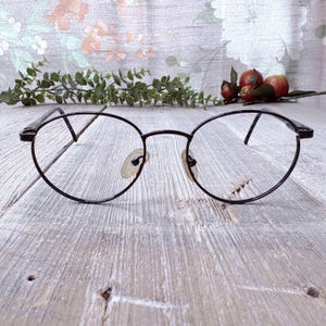 black and blue round eyeglass frames only deadstock vintage prescription eyewear unisex/men/women glasses accessories 1990s eyeglasses 90s