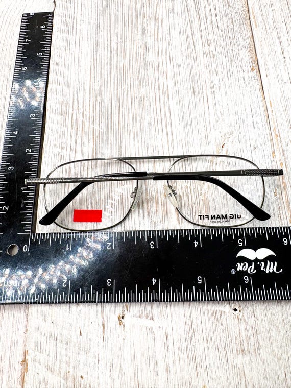 Oversized Square Aviator Eyeglass Frames: Gunmeta… - image 5