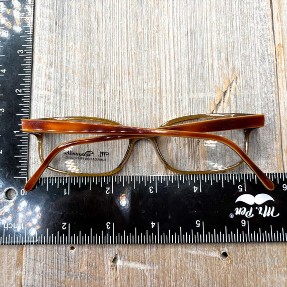Vintage Rectangle Eyeglass Frames: Matte Brown To… - image 5