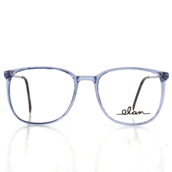 vintage oversized blue eyeglasses vintage 80s rou… - image 1