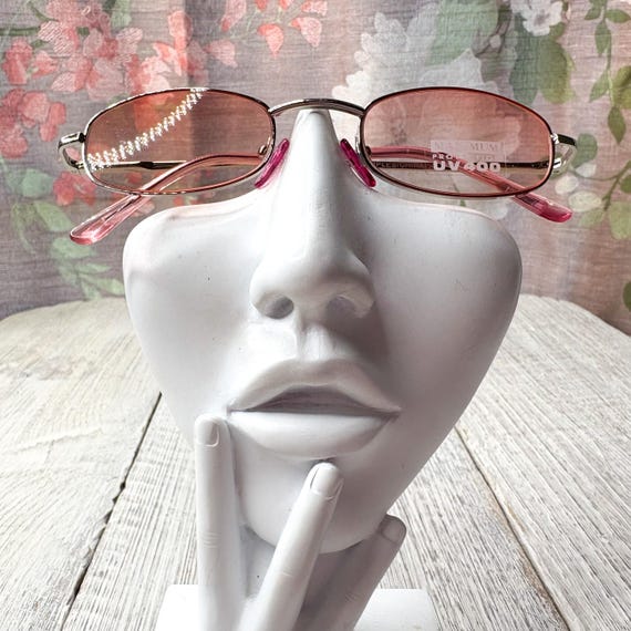 Vintage Metal Frame Sunglasses: Silver Pink or Gu… - image 7