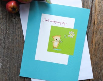 Teddy Bear 'Just to Say Hi' Greeting Card - American Greetings