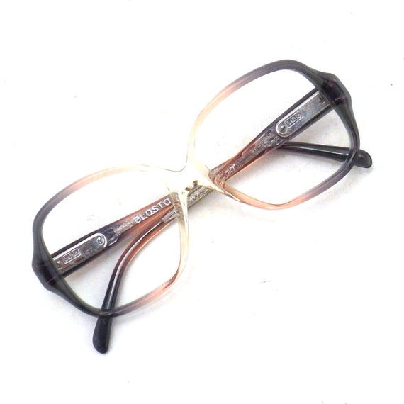 vintage eyeglasses for women pink and blue square… - image 1