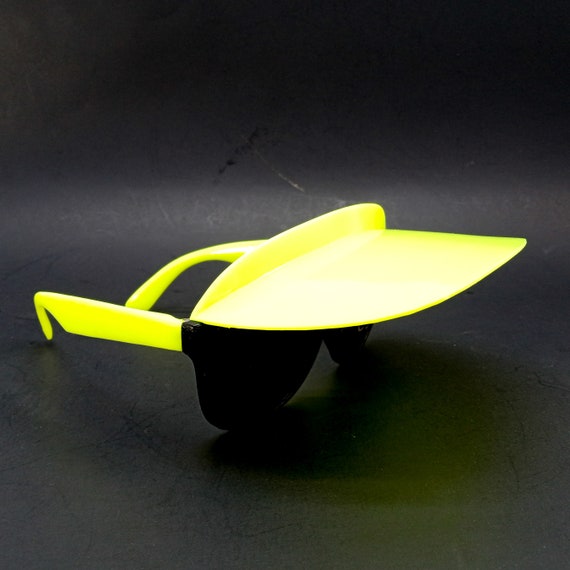 90s visor sunglasses vintage yellow sunglasses re… - image 3